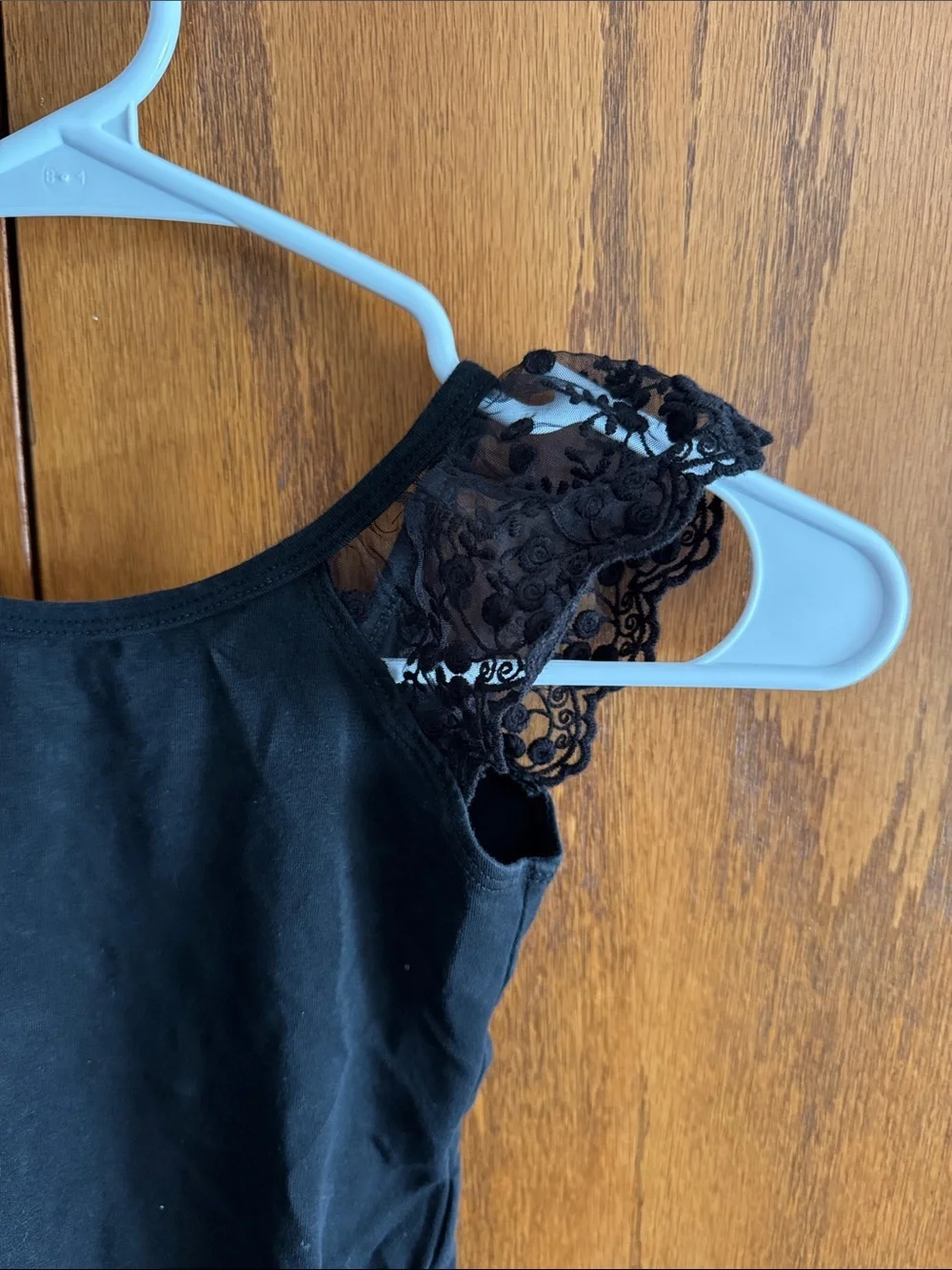 Black Lace Sleeve Leotard 130